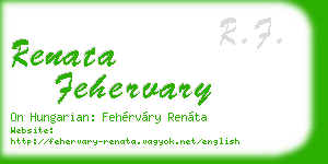 renata fehervary business card