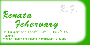 renata fehervary business card